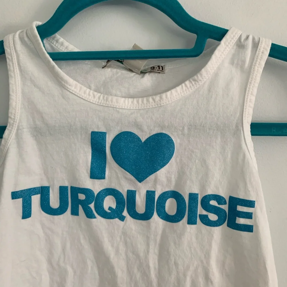 Y2k Zara turquoise tank